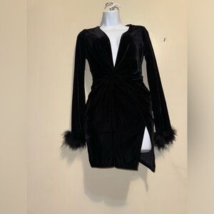 Fashion nova black long sleeve mini dress